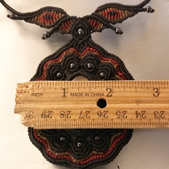 Sold ! labradorite boho macrame necklace - Picture 6 of 8